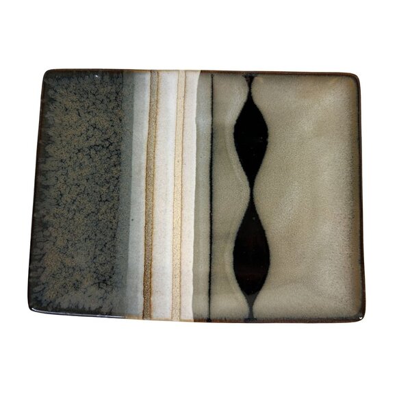 Sango Prelude Black 4508 Rectangular Salad Dessert Plates Set-3 7"x9" *Retired* - Picture 7 of 9